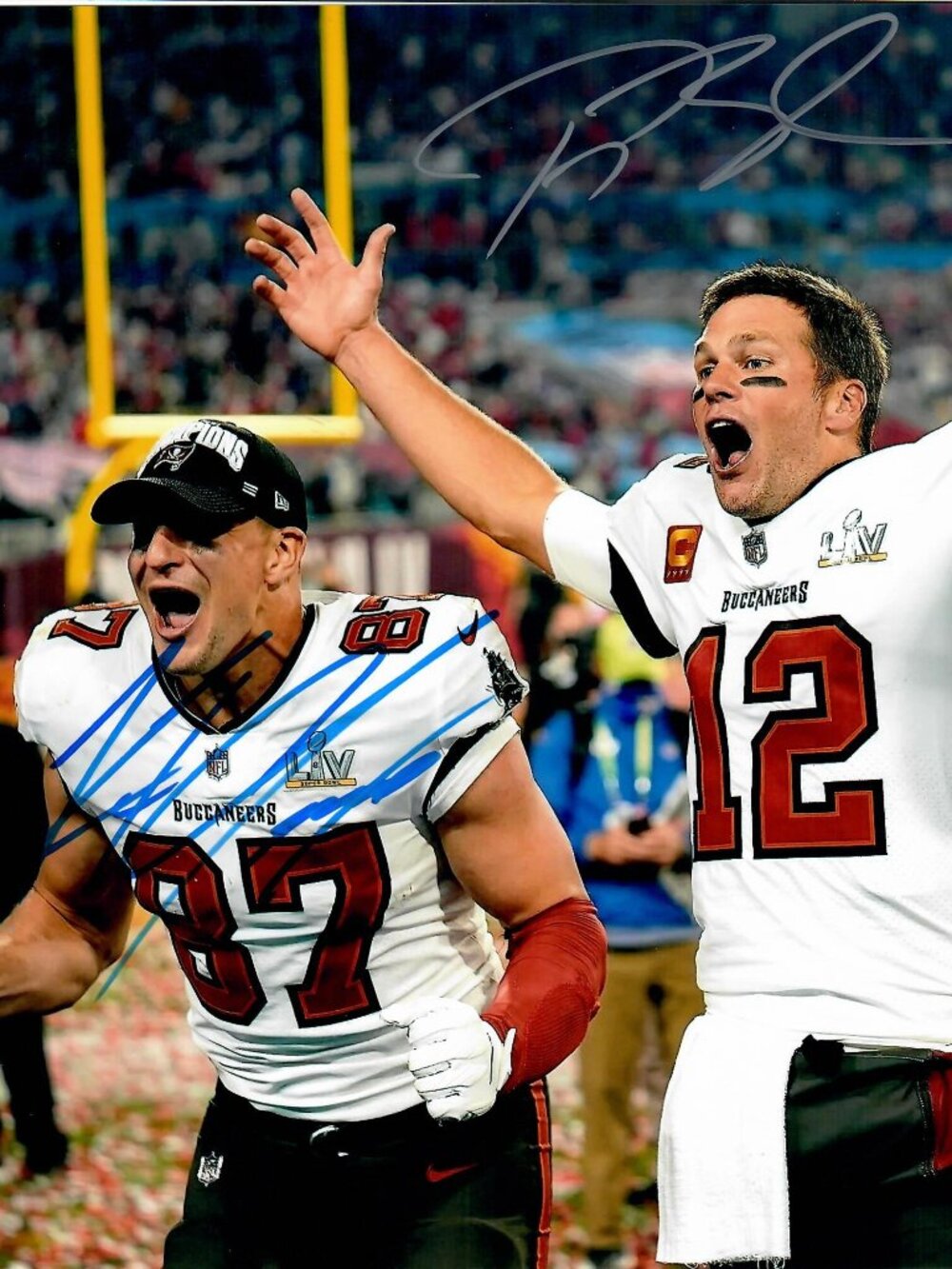 NFL Tampa Bay Buccaneers Tom Brady Rob Gronkowski Signed 8X10 Photo